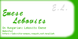 emese lebovits business card